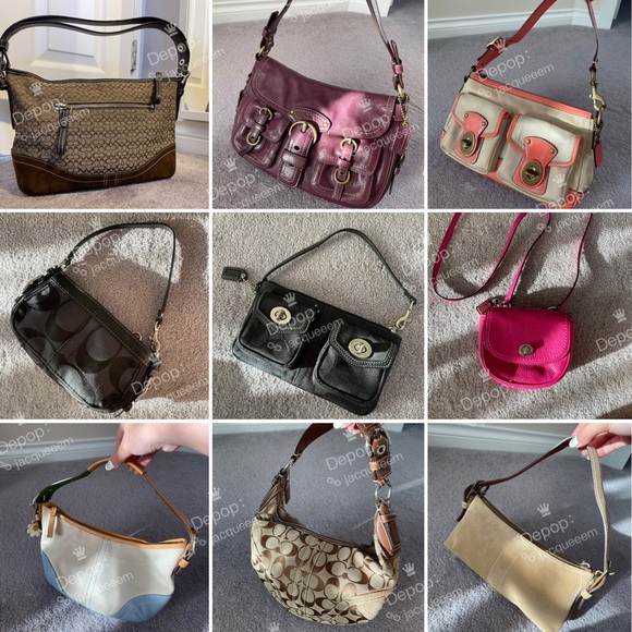 LIKE NEW 🩷 Authentic 🤎 Coach Vintage Monogram purse mini bag Crossbody Pouch - Picture 5 of 9